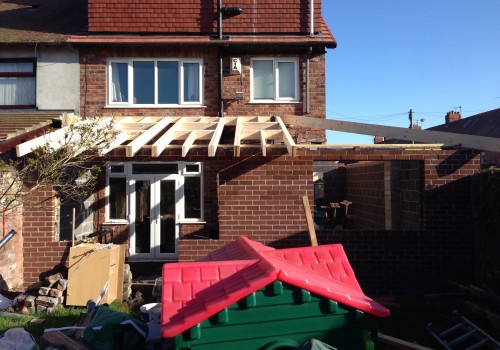 Wood Beams in Place Crosby Extension