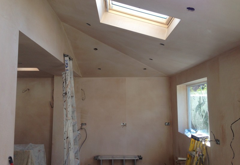 Plastering done crosby extension