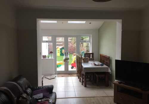 View from living room into new extension Crosby