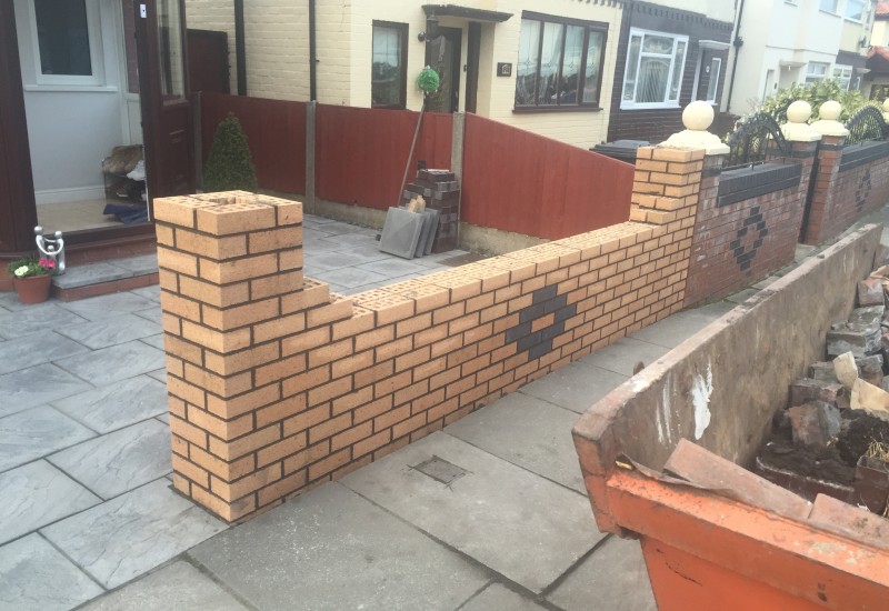 Good view new garden wall Netherton