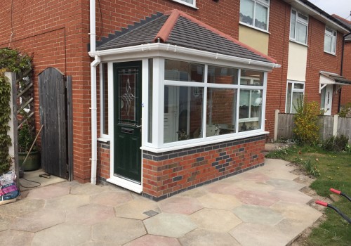 Completed porch in bootle