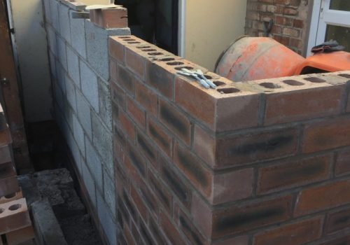 Brick construction in Liverpool